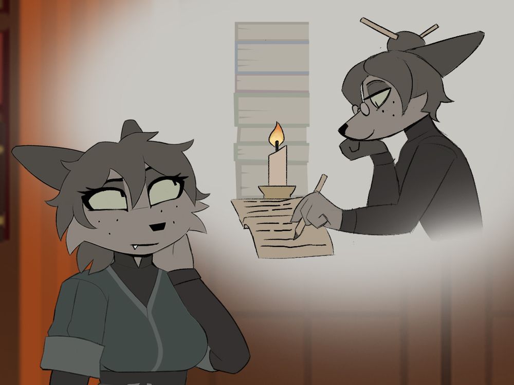 Glass from the webcomic tinderkell ponders a life of literacy