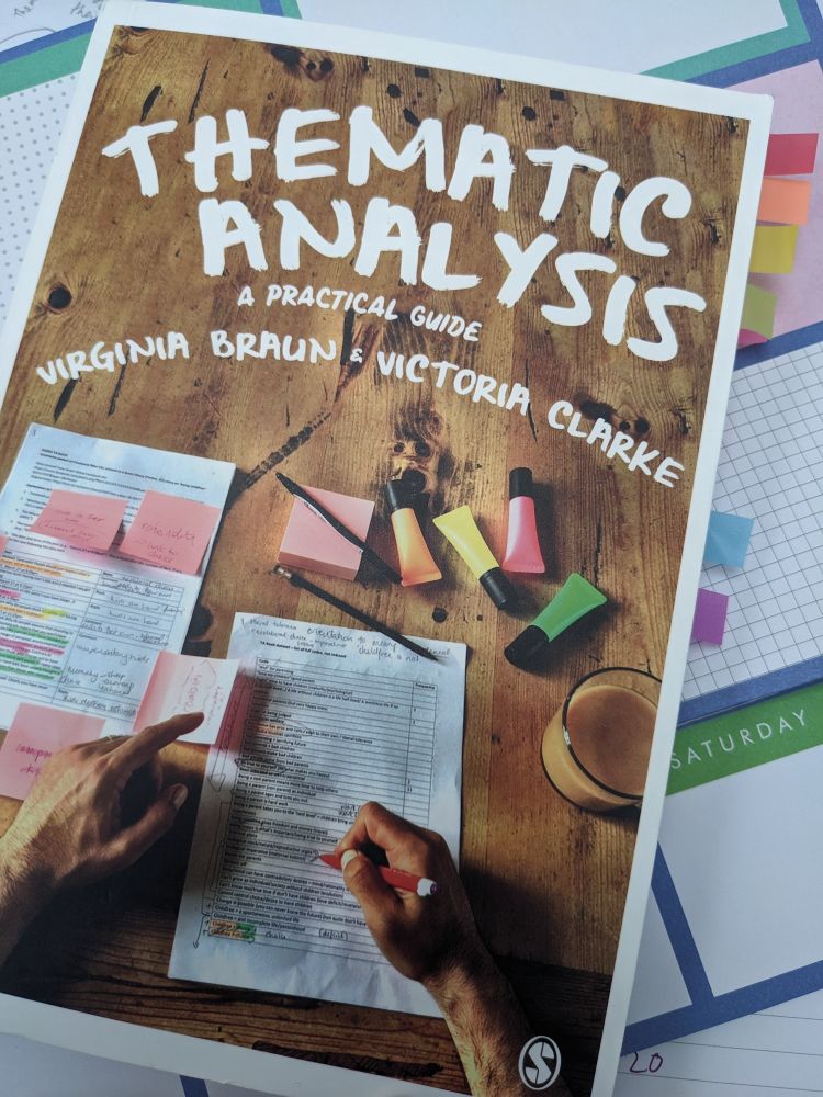 Image of a text book "Thematic Analysis a practical guide" by Virginia Braun and Victoria Clarke 