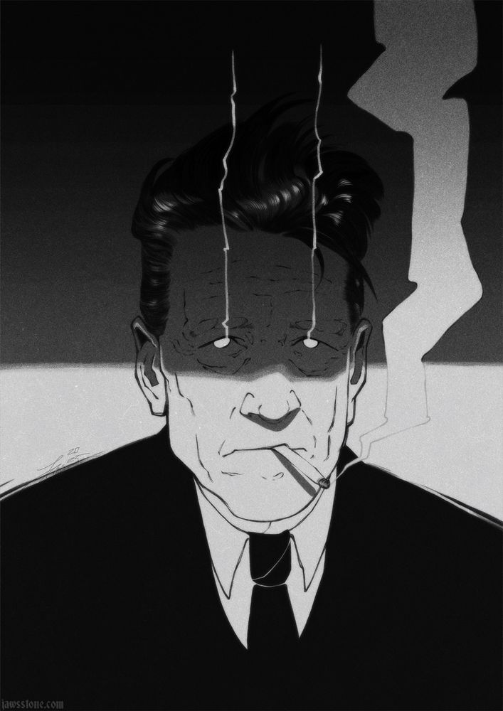 Illustration of movie director David Lynch