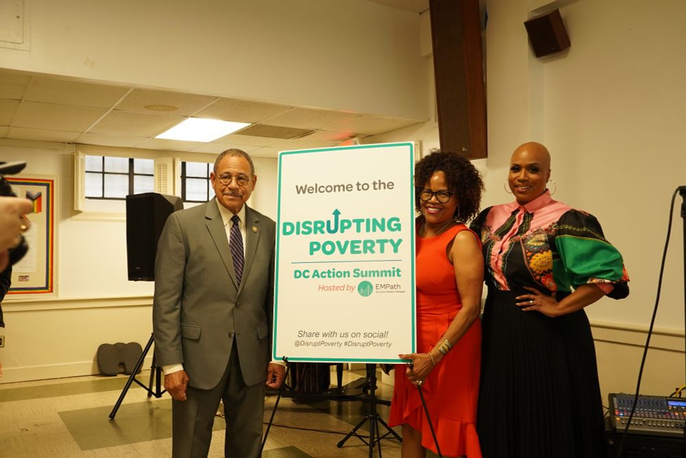 Rep. Ayanna Pressley poses for a photo with former Boston Mayor Kim Janey and Rep. Sanford Bishop.