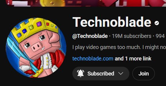 Technoblade hitting 19 million subs