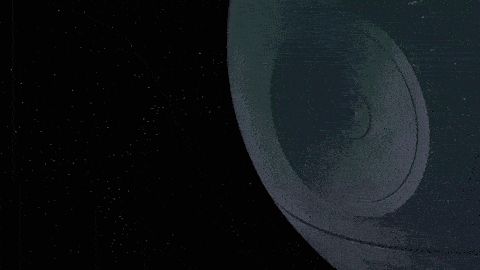 Death star blowing up planet.