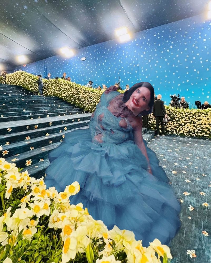 The 2025 Met Gala carpet with THE SUBSTANCE's Monstro ElisaSue.