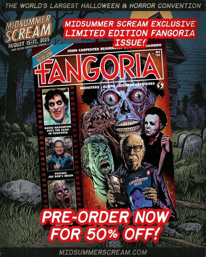Exclusive FANGORIA cover made in collaboration with Midsummer Scream. 