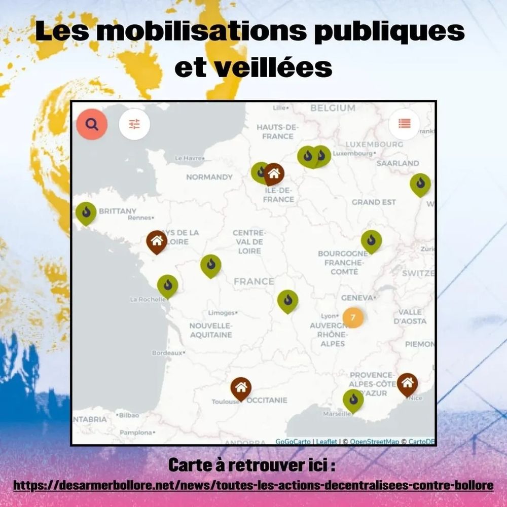 Carte des actions