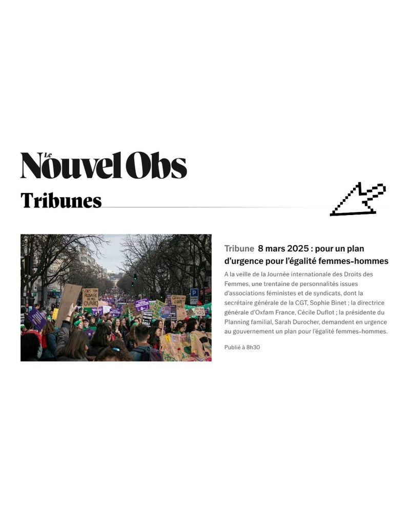 Image de la tribune dans le Nouvel Obs