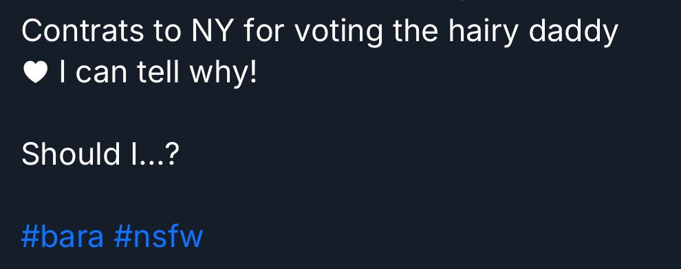 Caption for a M*mdani bara porn post