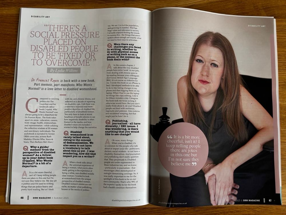 A photo of a double page spread. On the right is a large photo of me.
