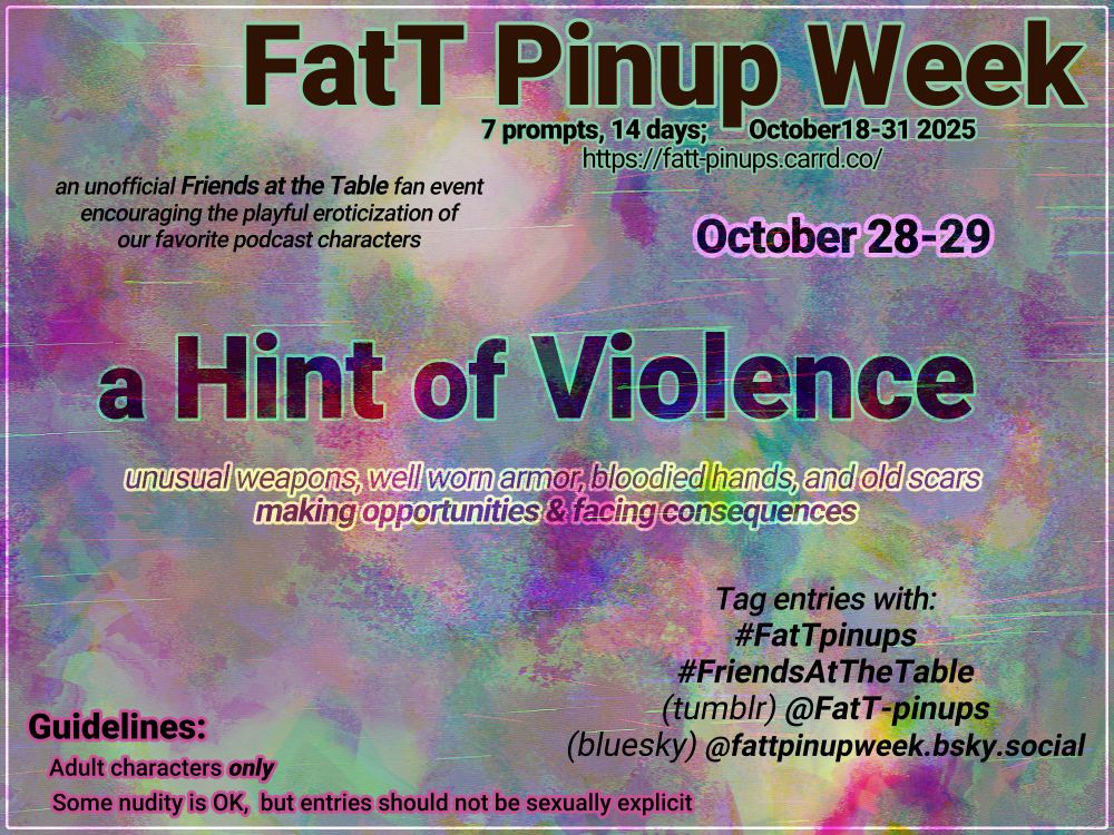 a Hint of Violence 
unusual weapons, well worn armor, bloodied hands and old scars | making opportunities and facing consequences