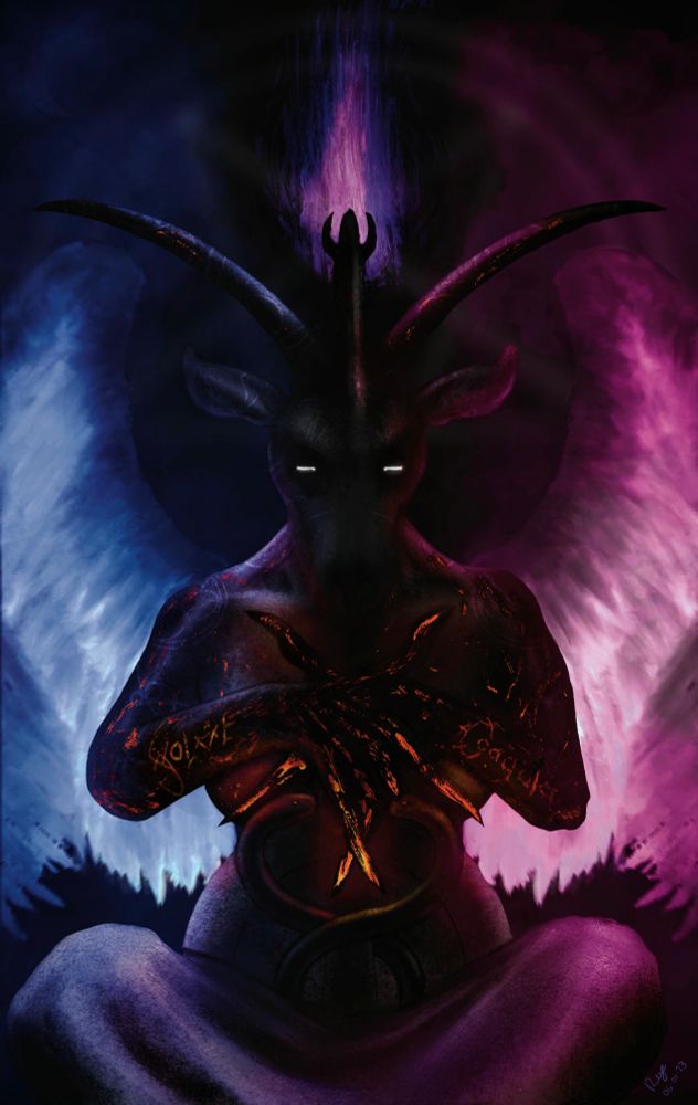 Baphomet as I saw her in a dream, digital, Procreate