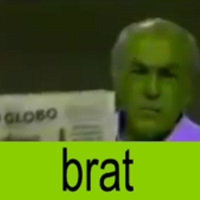 Brizolla verde em sua era Brat desmentindo mais uma falcatrua da Globolixo