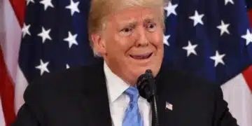 Trump looking more than usually stupid 