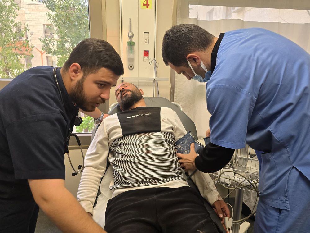 Hamdan Ballal en el hospital de Hebron