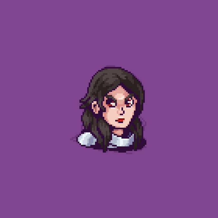 The Blade character class for City Noire, featuring a woman with dark hair, brown eyes, and showing parts of her plate armor.