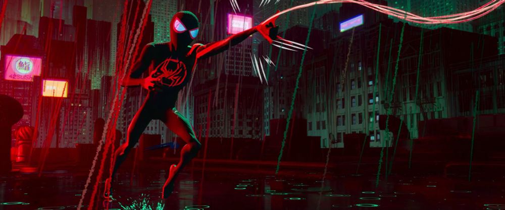 A screenshot of the film “Spider-Man: Across the Spider-Verse”
