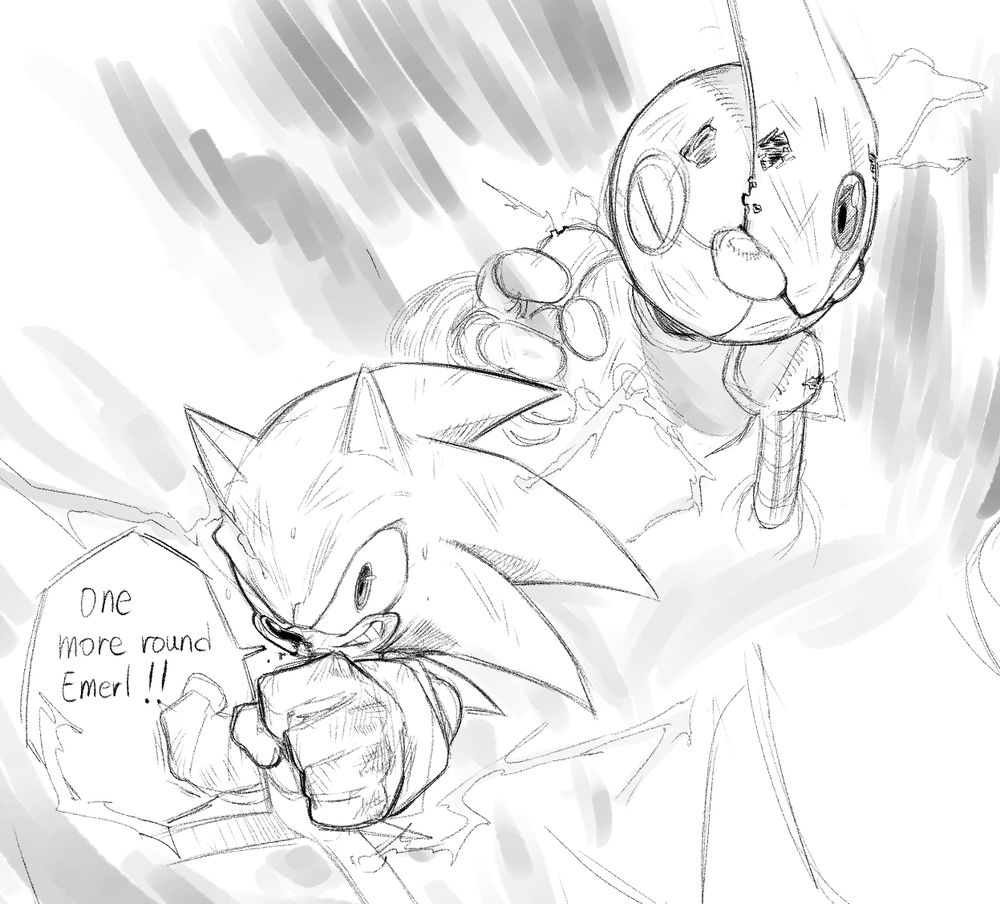 ♻️ Sonic vs Awakened Emerl on the Death Egg.