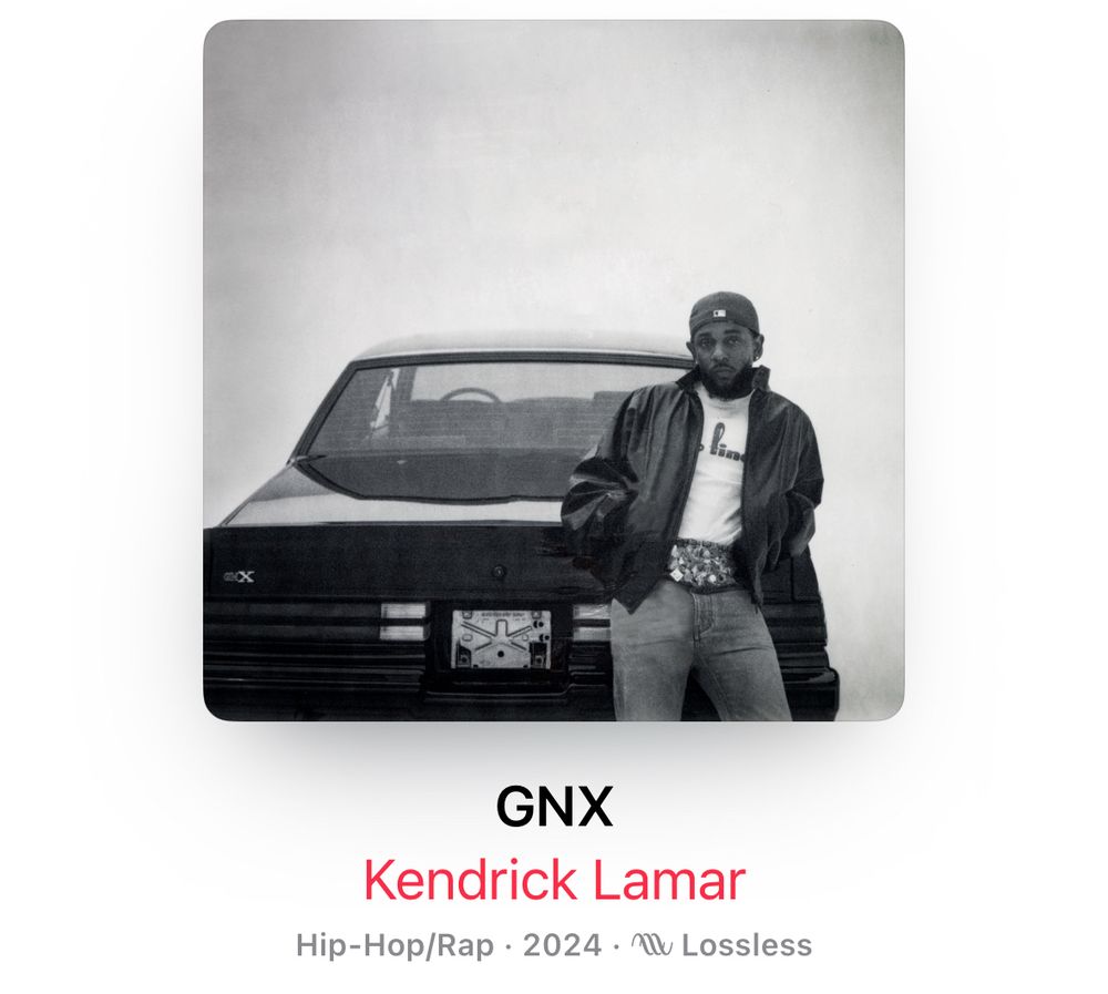 GNX by Kendrick Lamar. Surprise release today, November 21, 2024. 