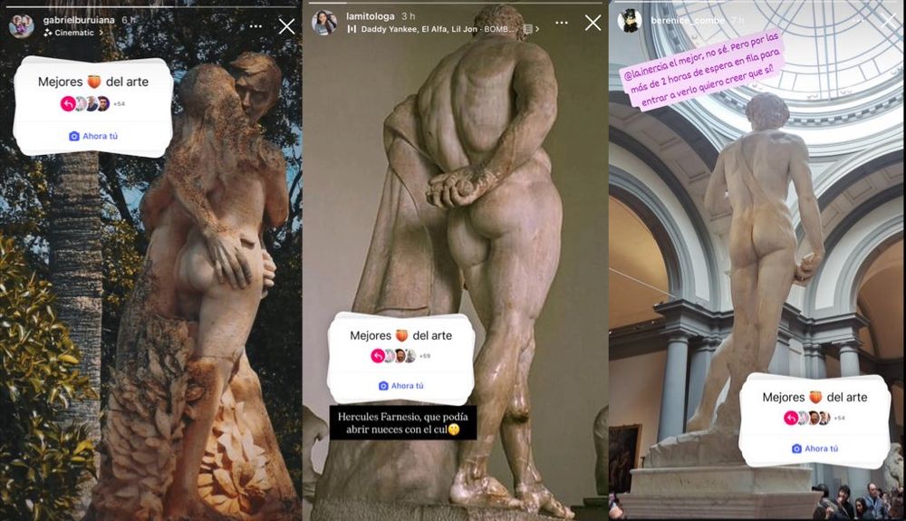 Culos del arte: el Hércules Farnese, el David de Miguel Ángel 