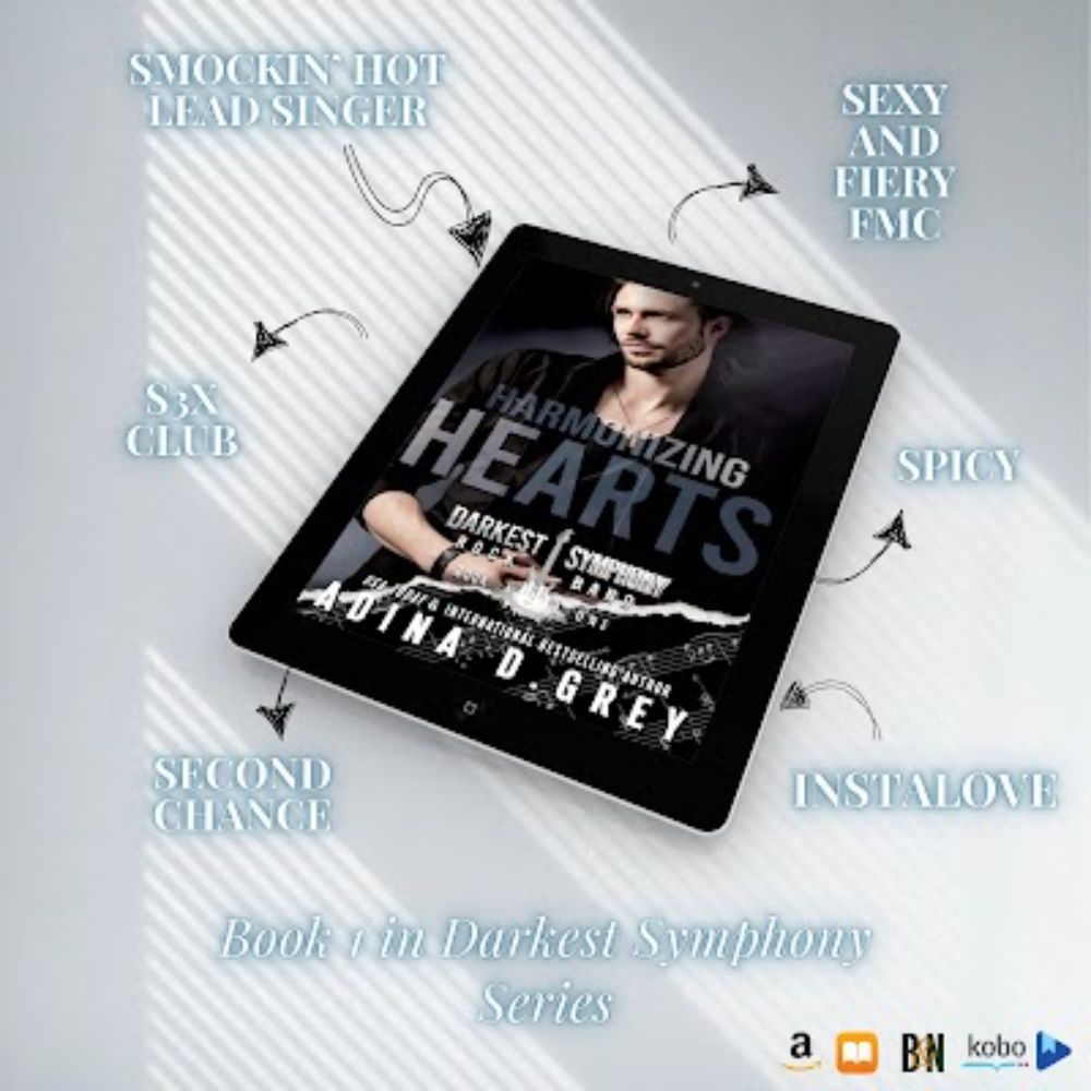 🎸 𝐍𝐄𝐖 𝐑𝐄𝐋𝐄𝐀𝐒𝐄 ☞ Harmonizing Hearts (Darkest Symphony Series Book #1) Second Chance Rockstar Romance by Adina D. Grey is 𝐋𝐈𝐕𝐄