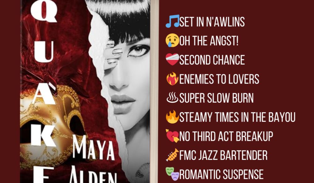 The secrets of the bayou dance to the rhythm of jazz!  ➱Quake (Jazz Sessions Book 1) Romantic Suspense by Maya Alden Book Tour with Guest Post and giveaway