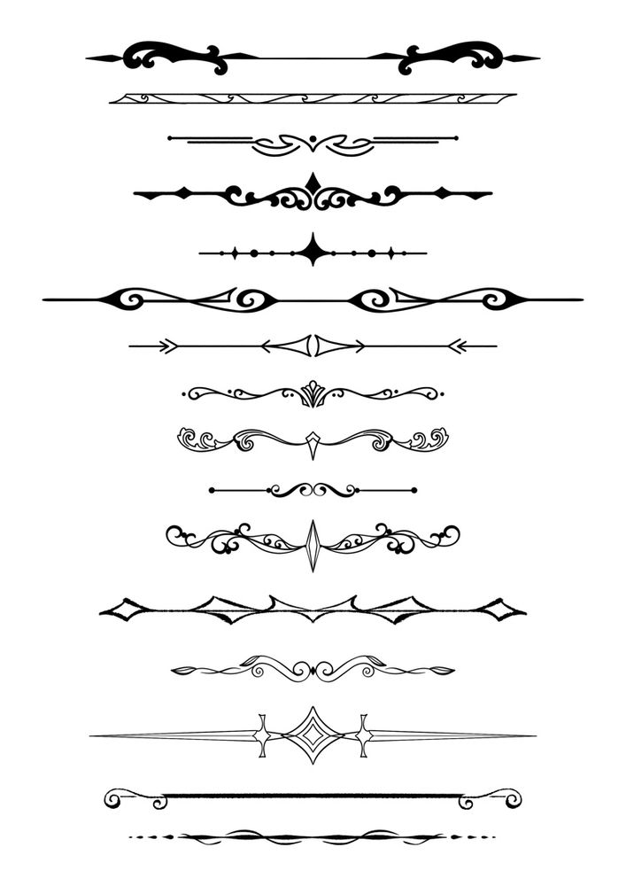 A full page of page divider illustrations.