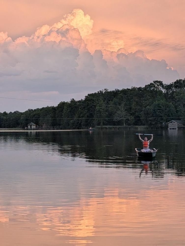 Un peu de barque au coucher du soleil 