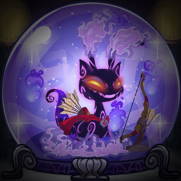 A wraith aisha inside a crystal ball