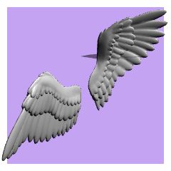 3d feathered wings