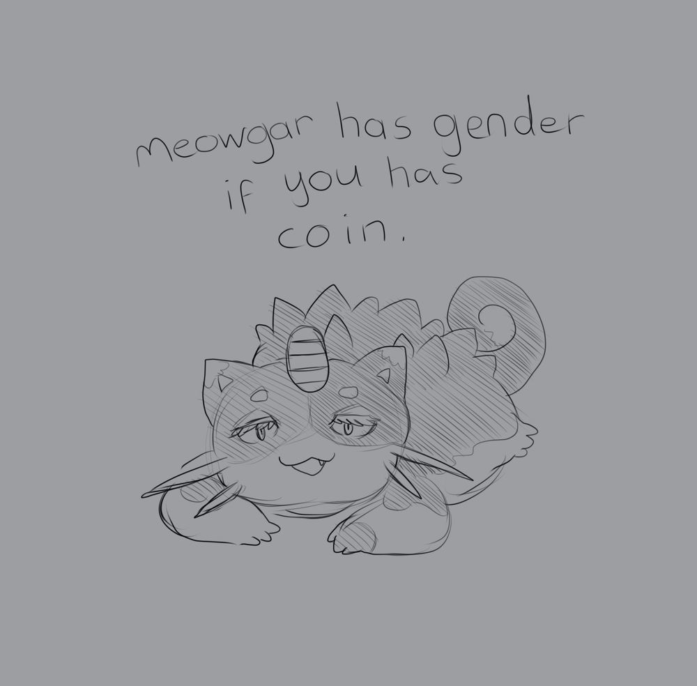 Meowgar has gender if you has coin. meme image.