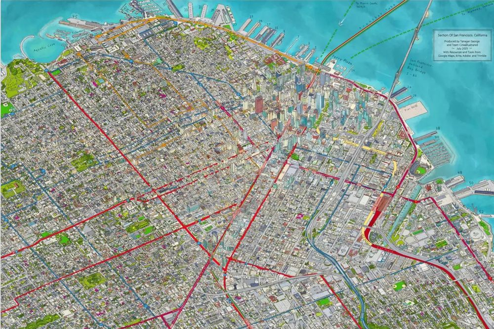 Isometric map of San Francisco