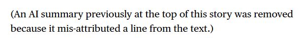 (An AI summary previously at the top of this story was removed because it mis-attributed a line from the text.)
