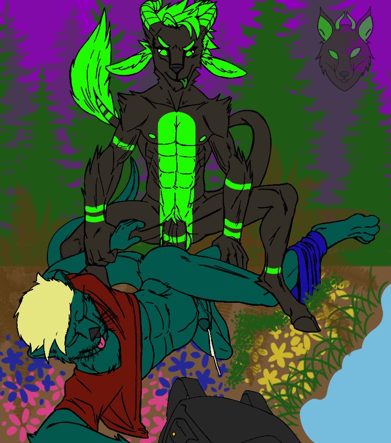 Gadget the otter has been over powered by Imp Wolvesbane. They’re in a mystical forest surrounded by trees and flora. 