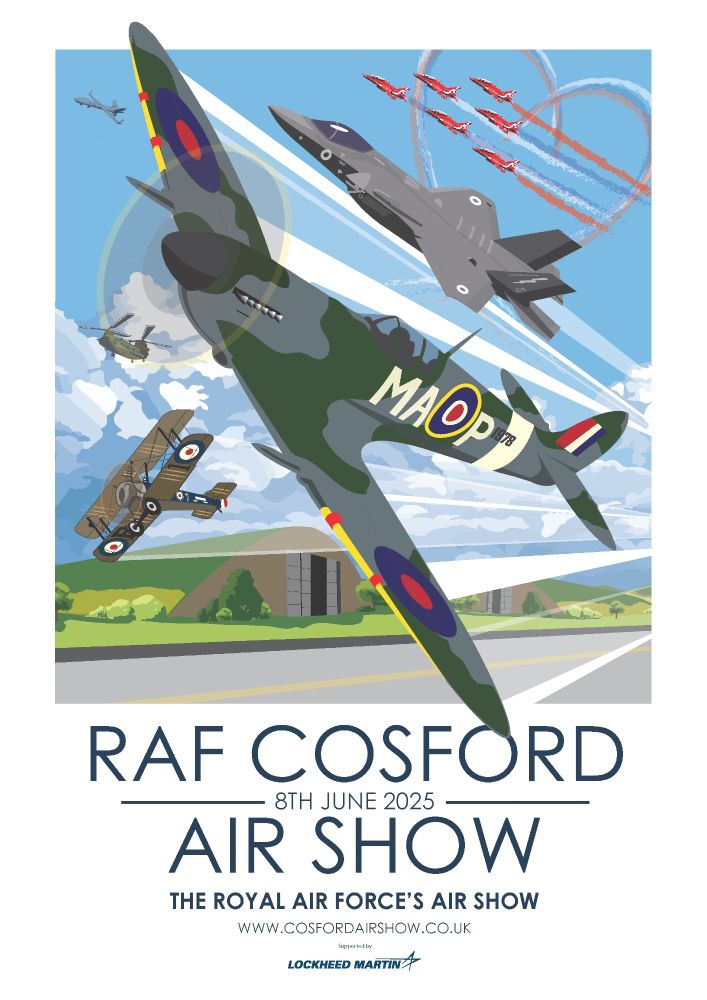 The RAF Cosford Air Show poster for 2025. 