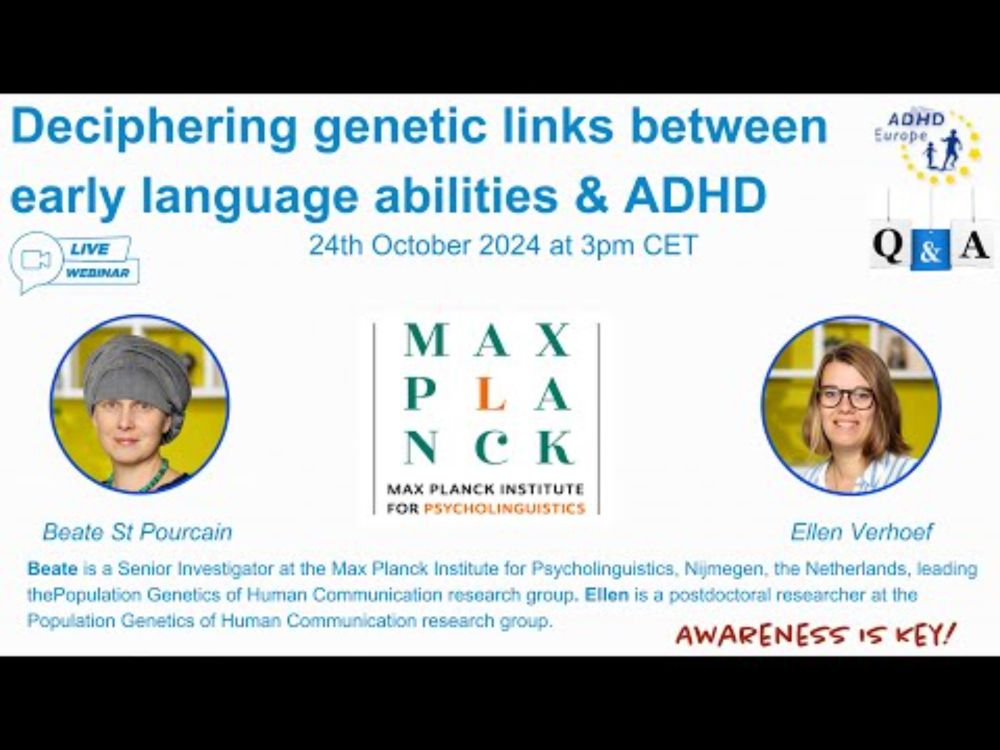 Deciphering genetic links between early language abilities & ADHD