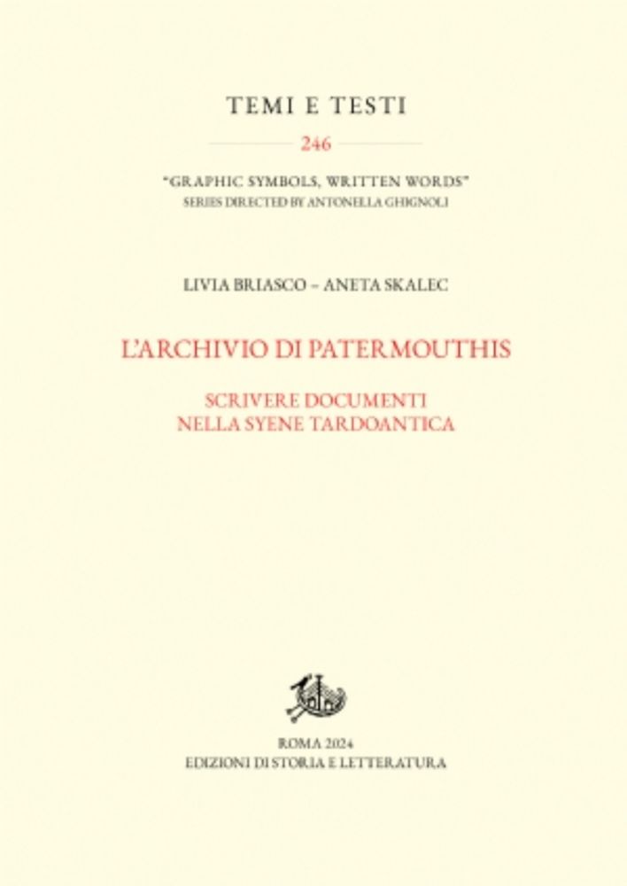 L'archivio di Patermouthis |  Edizioni di Storia e Letteratura