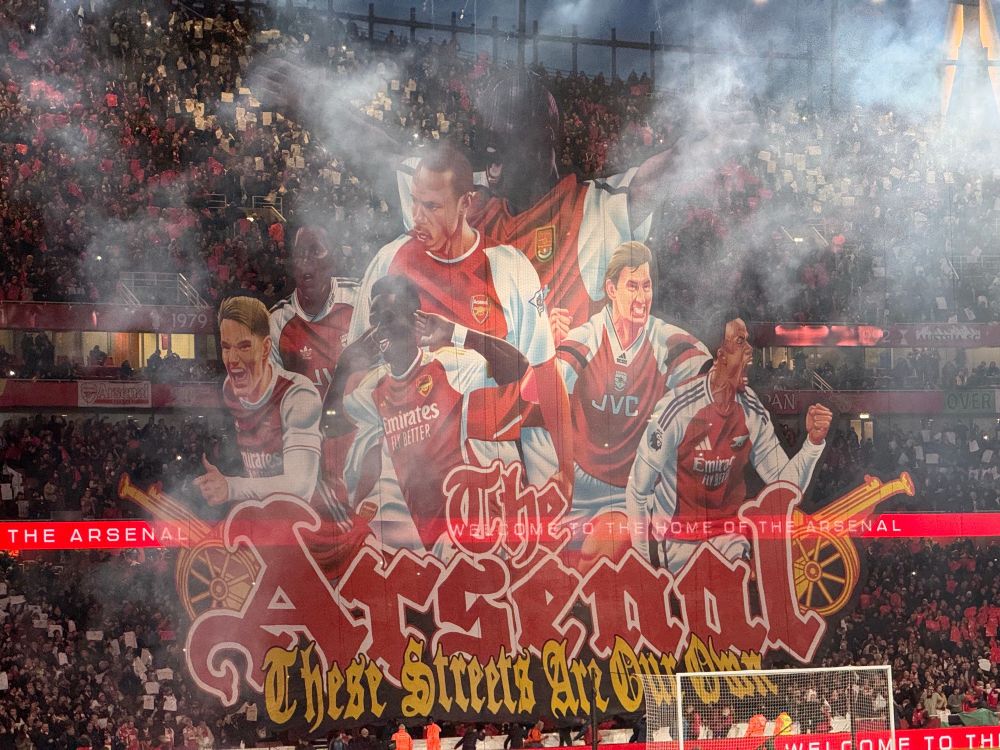 Today’s Arsenal TIFO.
‘These streets are our own.’