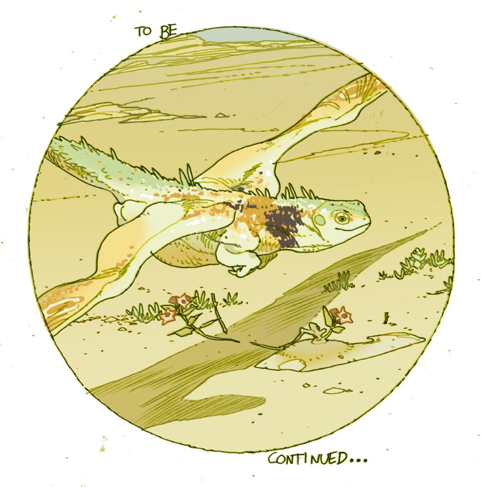iguana type dragon in flight