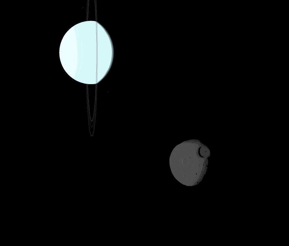 Uranus and it’s moon Puck
