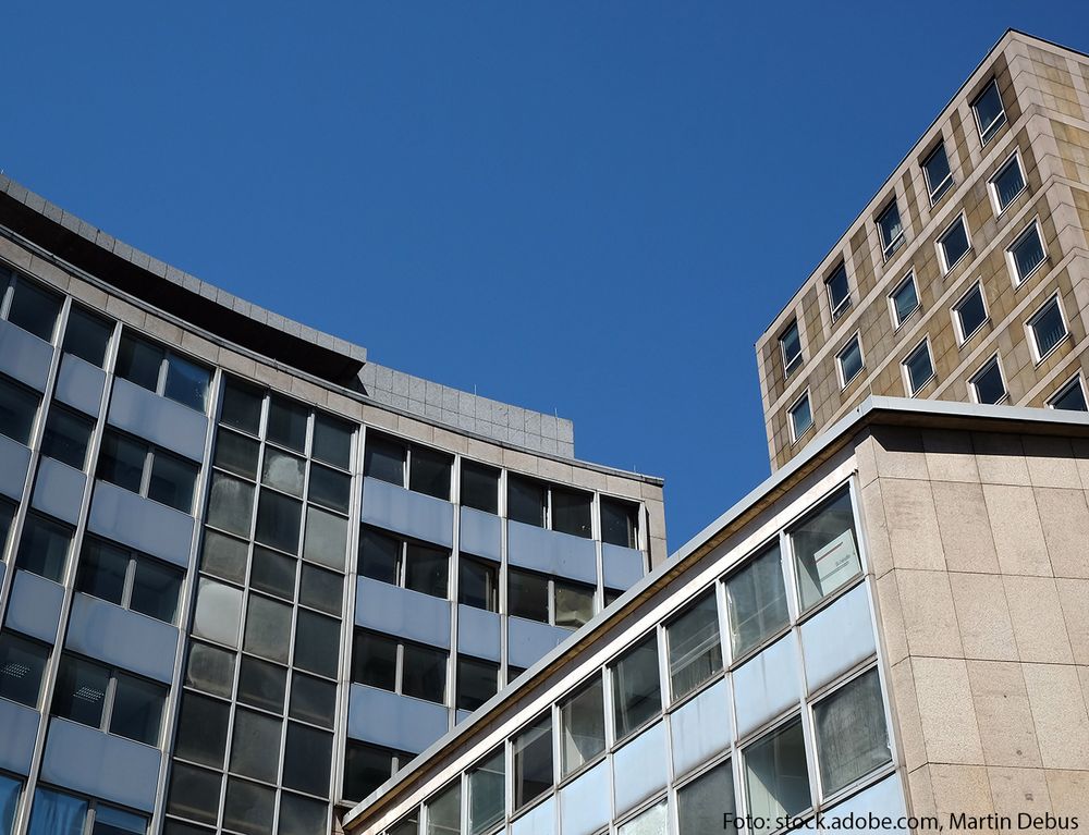 Leerstehender Gebäudekomplex.