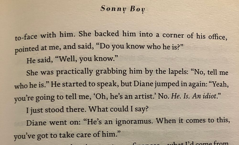 Extract from page 249 of Al Pacino’s 2024 autobiography where Diane Keaton goes to speak with his entertainment lawyer.