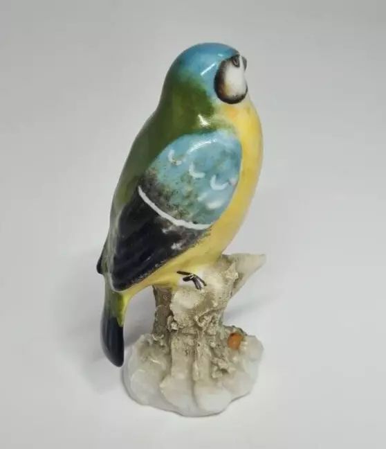 Sitzendorf porcelain miniature model of a blue tit
