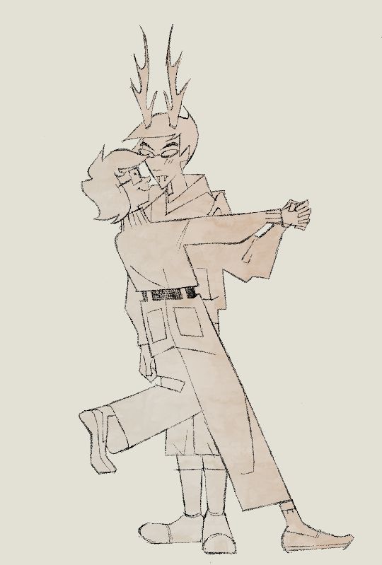 Jude and Dammek having an overall silly time, with Dammek not being as enthusiastic, but rather shy