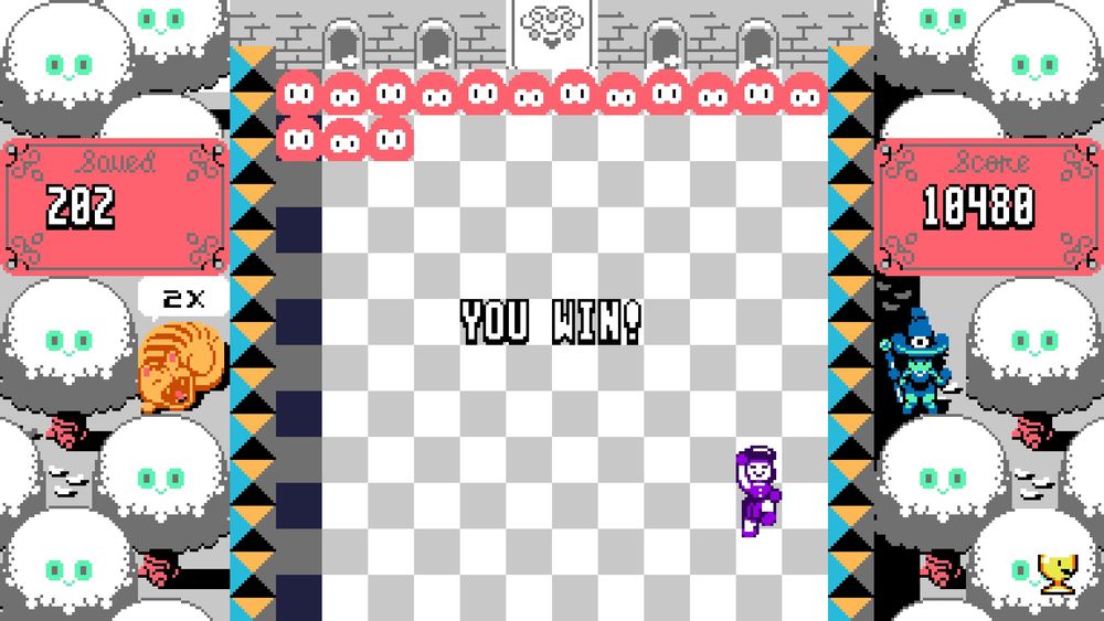 Rescuing 200 oopies wins the game.
Next time, maybe I should try riskier strategies to get a hi-score.