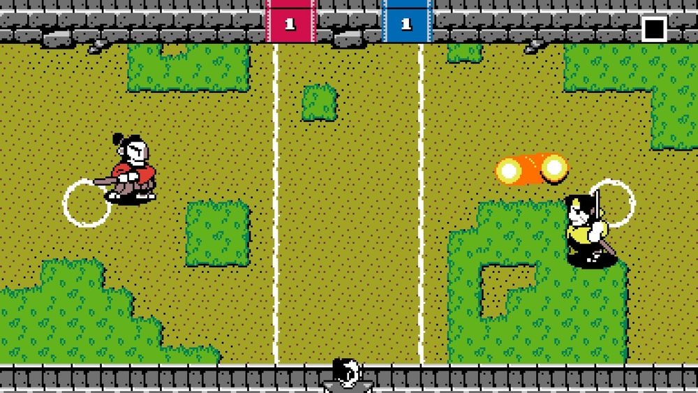 Hitting the ball builds up a charge meter, allowing for special attacks.