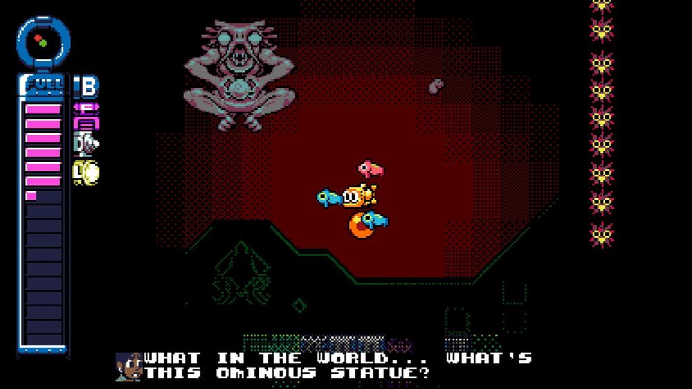 "What in the world... What's this ominous statue?"

This is the final boss.