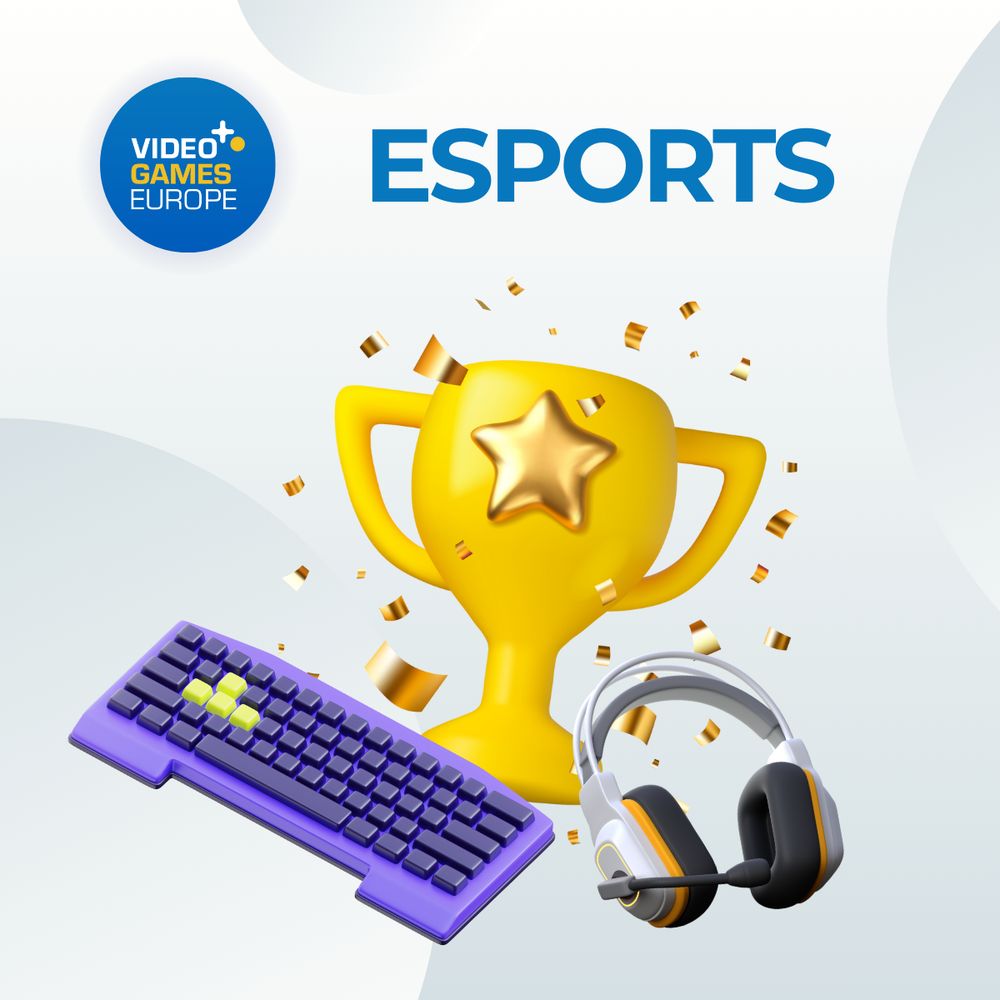 Graphic design announcing esports