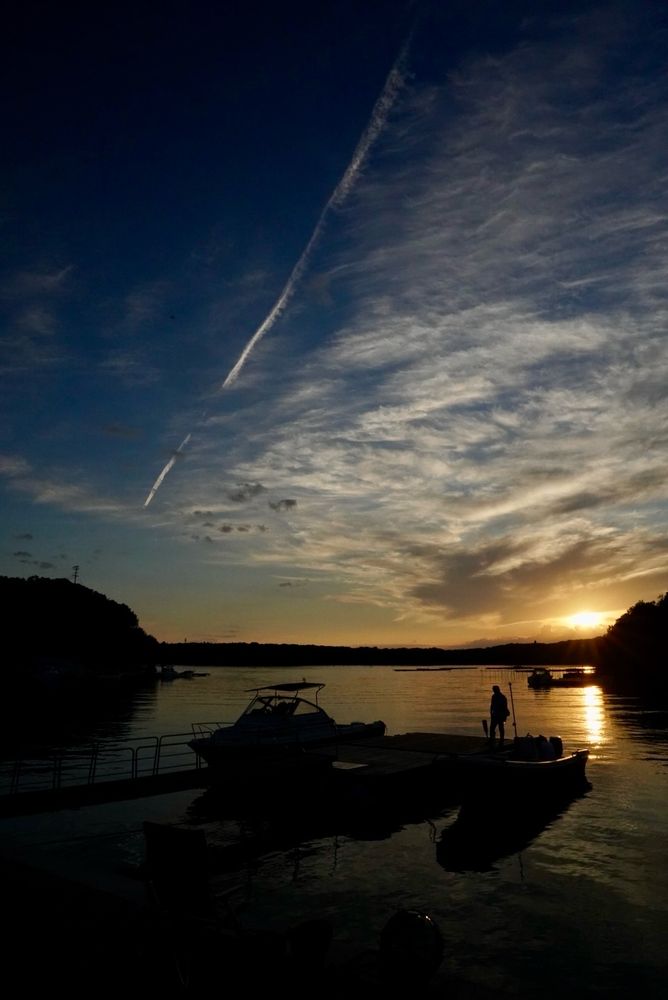 夕焼けに英虞湾を望む