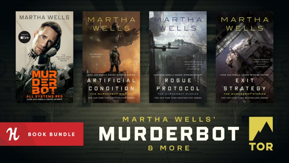 Fall in love with Martha Wells’ The Murderbot Diaries series—the engine behind the hit AppleTV adaptation—and help support World Central Kitchen.
