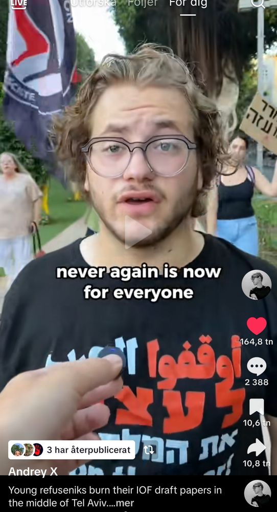 Ung israelisk aktivist: never again is now for everyone 
