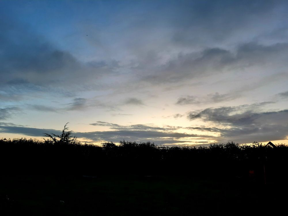 Early morning light spreading across the sky